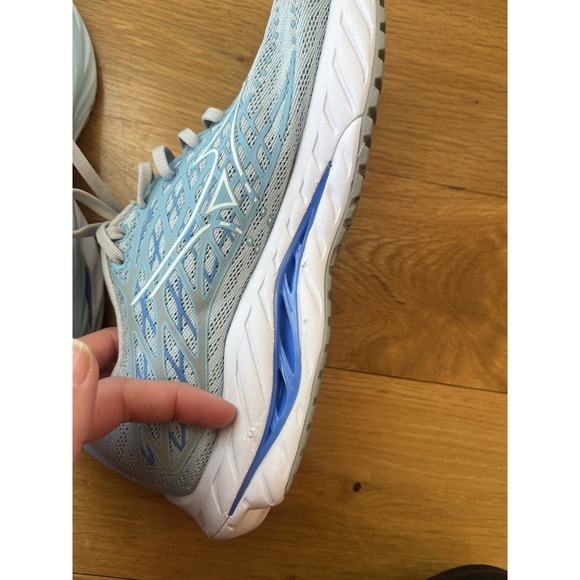 Mizuno Wave Inspire 20 Women's Cerulean Blue White Running Shoes Size 9.5 - Picture 9 of 9